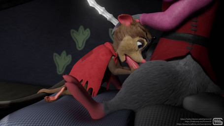animal_genitalia animal_penis anthro anthro_penetrated bottomless bottomless_...
