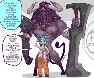 abs anthro armor balls big_balls big_penis biped bottomwear clothed clothed_h...