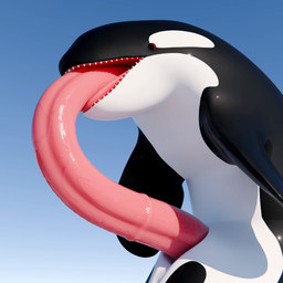 animal_genitalia animal_penis anus autofellatio big_penis black_body black_sk...