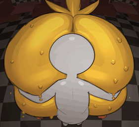 ambiguous_gender anthro bent_over big_butt bodily_fluids butt duo face_in_ass...