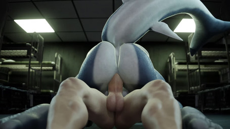 anal anal_penetration anthro anus balls bed biceps bodily_fluids bouncing_but...