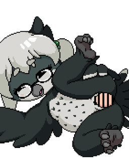 anthro beak blush bodily_fluids censored_genitalia censored_penis child cowgi...