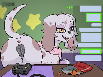 after_masturbation animal_genitalia animal_vulva anus black_nose bodily_fluid...