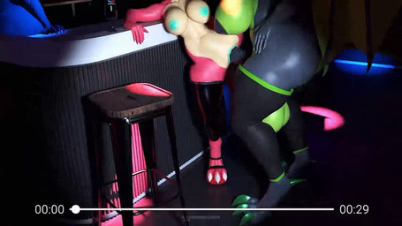 anal anthro anus balls bathroom bodily_fluids breasts butt chair claws clothi...
