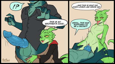 abdominal_bulge anthro anthro_penetrated balls big_penis blue_penis bodily_fl...