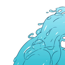 2_penises animal_genitalia animal_penis anthro becoming_erect big_penis blue_...
