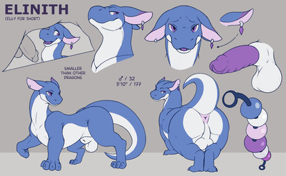 anal_beads animal_genitalia anus balls big_butt blue_body butt countershade_t...