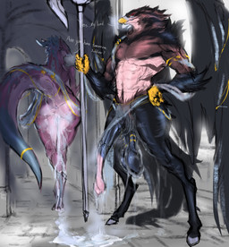 abs accessory after_sex ambiguous_gender animal_genitalia animal_penis anthro...