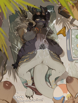 andromorph andromorph/male andromorph_penetrated anthro anus ball_tuft balls ...