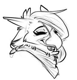 ambiguous_gender anthro eyes_closed eyeshadow hair kerchief makeup simple_bac...