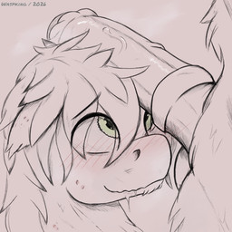 alternate_universe animal_genitalia animal_penis balls blush bodily_fluids dr...