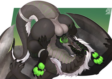 anus ass_up autofellatio balls blush bodily_fluids butt claws drooling erecti...