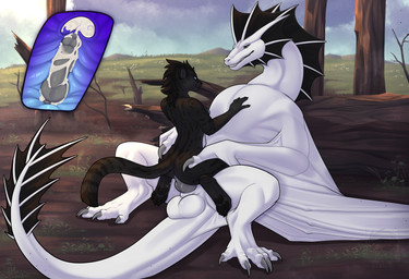 anthro anthro_on_feral anthro_penetrated balls bestiality black_body bodily_f...