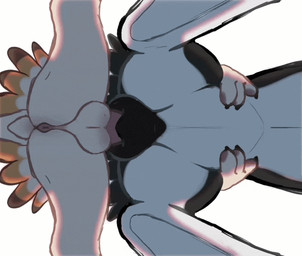 3_fingers animal_genitalia animal_penis animal_vulva anthro anthro_on_feral a...