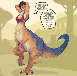 biped bipedal_taur claws clothed clothed_female clothed_taur clothing female ...