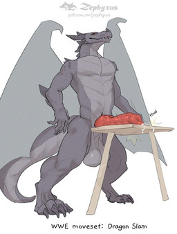4_toes 5_fingers anthro balls big_balls big_penis bodily_fluids claws drippin...