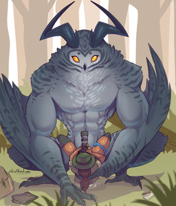 3_toes 4_fingers abdominal_bulge anthro anthro_penetrating anthro_penetrating...