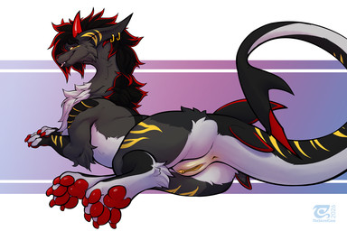 anus butt claws countershade_torso countershading feet female female_feral fe...