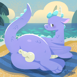 anus anus_focus backsack balls beach beach_towel big_butt black_eyes blush bu...