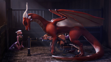 anthro anthro_on_bottom anthro_on_feral anthro_penetrated bdsm being_watched ...
