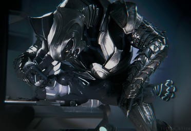 abdominal_bulge anal anal_penetration anthro armor belly duo erection foreski...