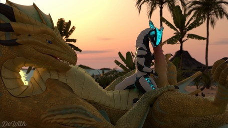 3d_fluid_sim anal_wink anthro anthro_on_feral anthro_penetrated anus armor be...