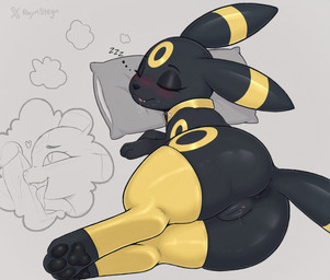 anus bestiality big_butt black_body black_fur black_pawpads blush bodily_flui...