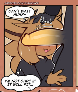 anthro balls blush bodily_fluids dialogue duo femboy genital_fluids genitals ...
