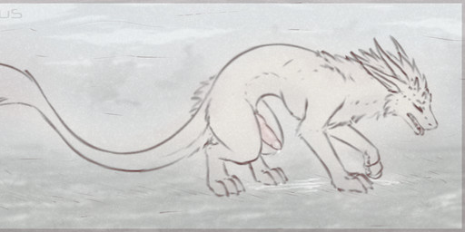 animal_genitalia bodily_fluids cum cum_on_ground cumshot digitigrade ejaculat...
