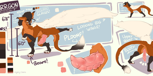 animal_genitalia anus big_penis black_body black_claws black_ear_tips black_e...