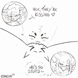 ahoge anthro anthro_on_anthro anthro_penetrated big_ears blush circle_eyebrow...