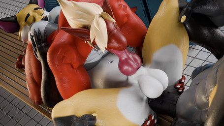 69_position abdominal_bulge anal anal_penetration anthro anthro_on_anthro ant...