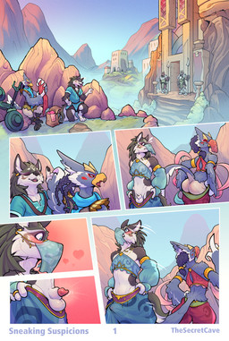 3_toes 4_fingers 6_panel_comic animal_genitalia animal_penis anthro anthrofie...