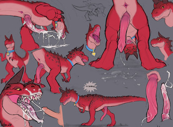 animal_genitalia anus balls bestiality bodily_fluids butt cum cum_drip cum_in...