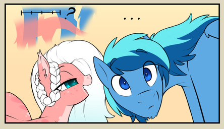 blue_body blush chest_tuft cutie_mark door duo female feral flirting gradient...