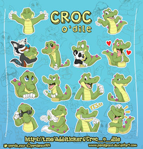 Croc O'Dile telegram stickers