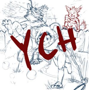 YCH - 3rd cub in sprinkler fun