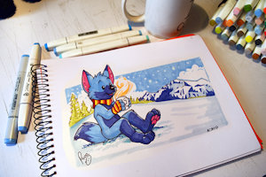 Sitting in the snow