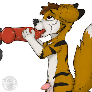 Sucking dicks like a pro [art by AngelTigress]
