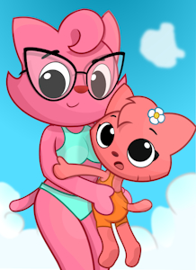 Kate with mother swimsuits