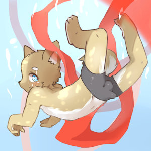 into the sea
