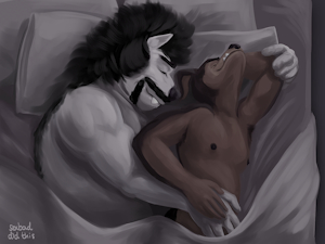 just sharin a bed at the con