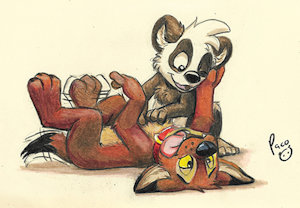 Scratching TK's belly