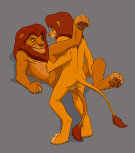 Patreon Sketch. Anthro Mufasa and Simba