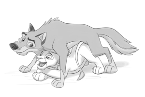Patreon Sketch. Balto and Nala crossover