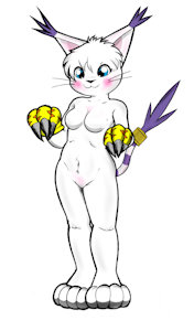 Gatomon with no outfit