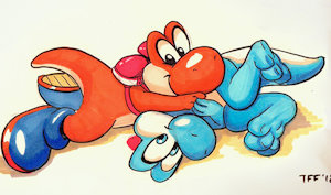 Yoshi cuddles