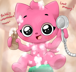 Lucy showering