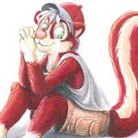 Travis the red skunk