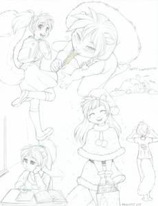 [CM] Tammy Holiday Sketch Page